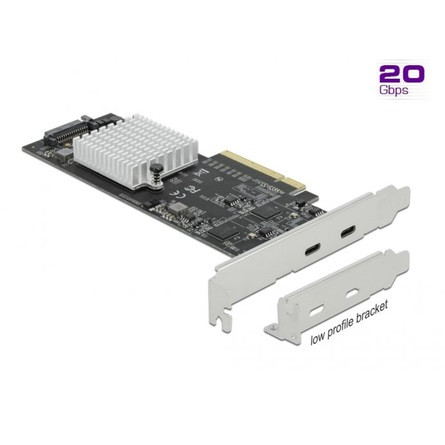 Delock 89009 USB3.2 Gen2×2 C 2-port PCIe x8 bővítőkártya