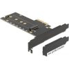 Delock 89013 1-port M.2 NVME PCIe x4 gaming bővítőkártya fekete