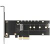 Delock 89013 1-port M.2 NVME PCIe x4 gaming bővítőkártya fekete