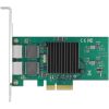 Delock 1Gb/s PCIe x4 Dual RJ45 hálózati adapter low profile