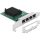 Delock RTL8111 1Gb/s PCIe x1 Quad RJ45 hálózati adapter low profile