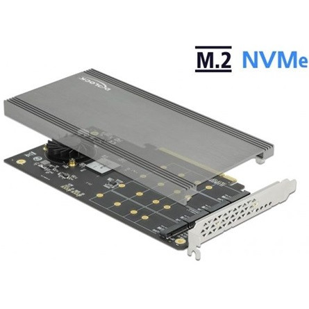 Delock 89044 4-port M.2 NVME PCIe x16 belső M-key bővítőkártya