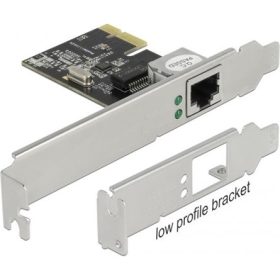  Delock RTL8111 1Gb/s PCIe x1 RJ45 hálózati adapter low profile