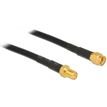 Delock KAB Delock 89424 RP-SMA dugó > RP-SMA jack CFD200 antenna kábel - 3m