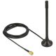 Delock Antenna ISM 433 MHz SMA 2 dBi 2 m RG-174 omnidirectional fixed magnetic base black