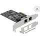 Delock RTL8125 2,5Gb/s PCIe x2 Dual RJ45 hálózati adapter low profile