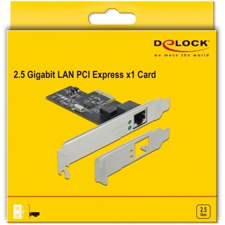 Delock RTL8125 2,5Gb/s PCIe x1 RJ45 hálózati adapter low profile