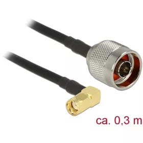   Delock N -> RP-SMA CFD200 F/F antenna kábel 0.3m egyenes/90°