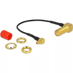 Delock SMA -> MMCX F/M antenna kábel 0.1m fekete 90°