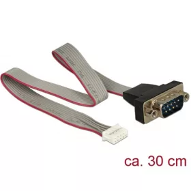   Delock Serial pinheader 2mm -> Serial DB9 F/M adatkábel 0.3m