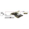 Delock TN4010 10Gb/s PCIe x4 RJ45 hálózati adapter low profile