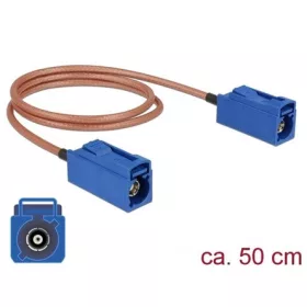   Delock FAKRA-C -> FAKRA C F/F antenna kábel 0.5m réz RG-316