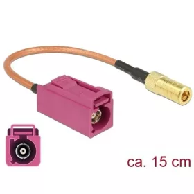   Delock FAKRA Z -> SMB F/F antenna kábel 0.15m réz RG-316