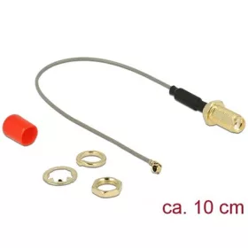   Delock SMA -> MHF I F/M antenna kábel 0.1m szürke 1.13mm