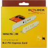 Delock PCI Express Kártya > 1 x belső M.2 Key E - alacsony profilú formatényező