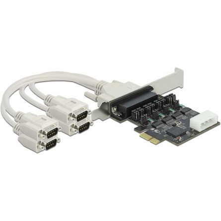 Delock 89895 Serial RS-232 DB9 PCIe x1 bővítőkártya szürke