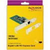 Delock i210 1Gb/s PCIe x1 RJ45 hálózati adapter low profile