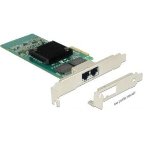   Delock i350 1Gb/s PCIe x4 Dual RJ45 hálózati adapter low profile