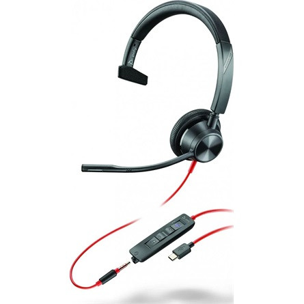 HP Poly Blackwire 3315 -M USB-C HS +USB-C/A fejhallgató headset