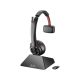 HP Poly SAVI 8220 STEREO DECT 1880-1900MHZ fejhallgató headset + dokkoló fekete