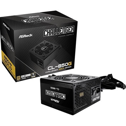 ASRock Challenger CL-850G 850W 80 PLUS GOLD tápegység, fekete