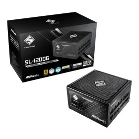   ASRock Steel Legend SL-1200G 1200W 80 PLUS Gold Moduláris Tápegység, fekete