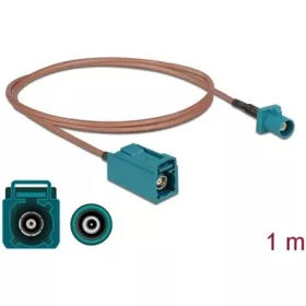   Delock FAKRA Z -> FAKRA Z M/F antenna kábel 1m réz RG-316