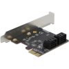 Delock 90010 4-port SATA3 PCIe x1 bővítőkártya szürke