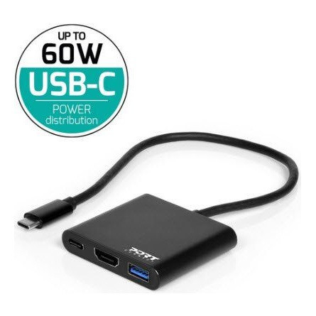PORT DESIGNS dokkoló, USB-C MINI DOCKING STATION WITH HDMI