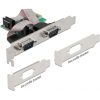 Delock 90046 Serial RS-232 2-port PCIe x1 bővítőkártya