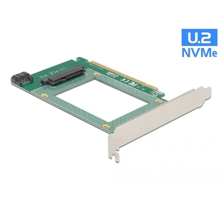 Delock 90051 1-port U.2 NVMe (SFF-8639) 2,5" PCIe x16 bővítőkártya szürke