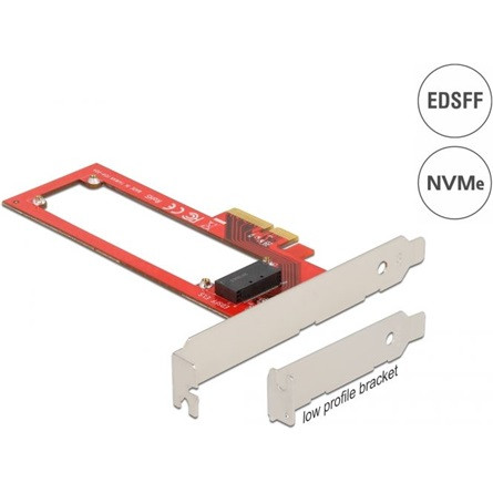 Delock 90055 1-port EDSFF E1.S NVMe PCIe x4 bővítőkártya szürke