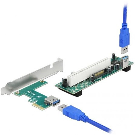 Delock 90065 1-port PCI riser kártya szürke