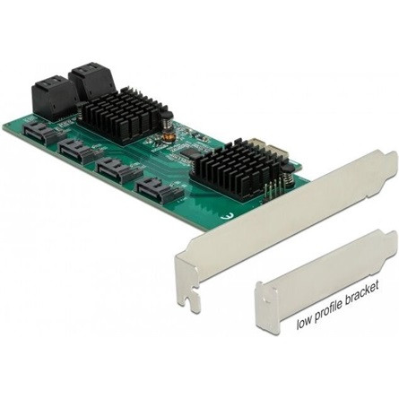 Delock 90072 8-port SATA3 PCIe x1 bővítőkártya szürke