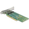 Delock PCI Express 4.0 x16 kártya - 4 x belső NVMe M.2 Key M 110 mm - elágazás - alacsony profilú formatényező