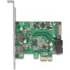 Delock PCI Express x1 Kártya - 2 x külső USB 3.2 Gen 1 A-típusú USB csatlakozó + 1 x belső 19 tűs USB tű fejes apa - ala