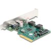 Delock PCI Express x4 Kártya - 1 x külső USB 10 Gbps Type-C  anya + 1 x külső A-típusú USB 10 Gbps anya - alacsony profi