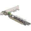 Delock PCI Express 16 kártya 4 x belső SFF-8654 4i NVMe-hez - elágazás