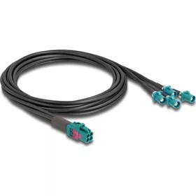   Delock Mini FAKRA Z -> 4db FAKRA Z F/M adatkábel 1m fekete A-Type