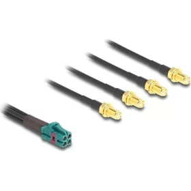   Delock Mini FAKRA Z -> 4db SMA F/F adatkábel 0.2m fekete A-Type