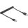 Delock tekercselt kábel EASY-USB 2.0 Type-A apa USB Type-B apa 0,5 m - 0,8 m fekete