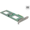 Delock PCI Express 4.0 x8 kártya - 2 x belső U.2 NVMe SFF-8639 - elágazás (H x Sz 236 x 87 mm)