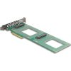 Delock PCI Express 4.0 x8 kártya - 2 x belső U.2 NVMe SFF-8639 - elágazás (H x Sz 236 x 87 mm)