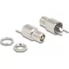 Delock DC csatlakozó anya 5,5 x 2,5 mm-es forrasztott foglalatfej verzióval - kerek 20 V / 9 A