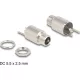 Delock DC csatlakozó anya 5,5 x 2,5 mm-es forrasztott foglalatfej verzióval - kerek 20 V / 10 A