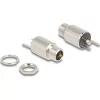 Delock DC csatlakozó anya 5,5 x 2,5 mm-es forrasztott foglalatfej verzióval - kerek 20 V / 10 A