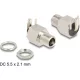 Delock DC csatlakozó anya 5,5 x 2,1 mm-es forrasztott foglalatfej verzióval ívelt - Hexagon 20 V / 10 A