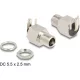 Delock DC csatlakozó anya 5,5 x 2,5 mm-es forrasztott foglalatfej verzióval ívelt - Hexagon 20 V / 10 A