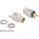 Delock DC csatlakozó anya 5,5 x 2,5 mm-es forrasztott foglalatfej verzióval - kerek 20 V / 15 A