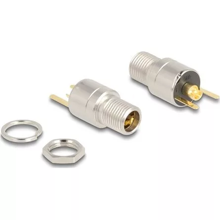 Delock DC csatlakozó anya 5,5 x 2,5 mm-es forrasztott foglalatfej verzióval - kerek 20 V / 15 A